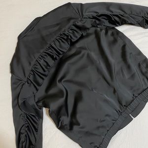 Zara TRF Ruffle Bomber Jacket